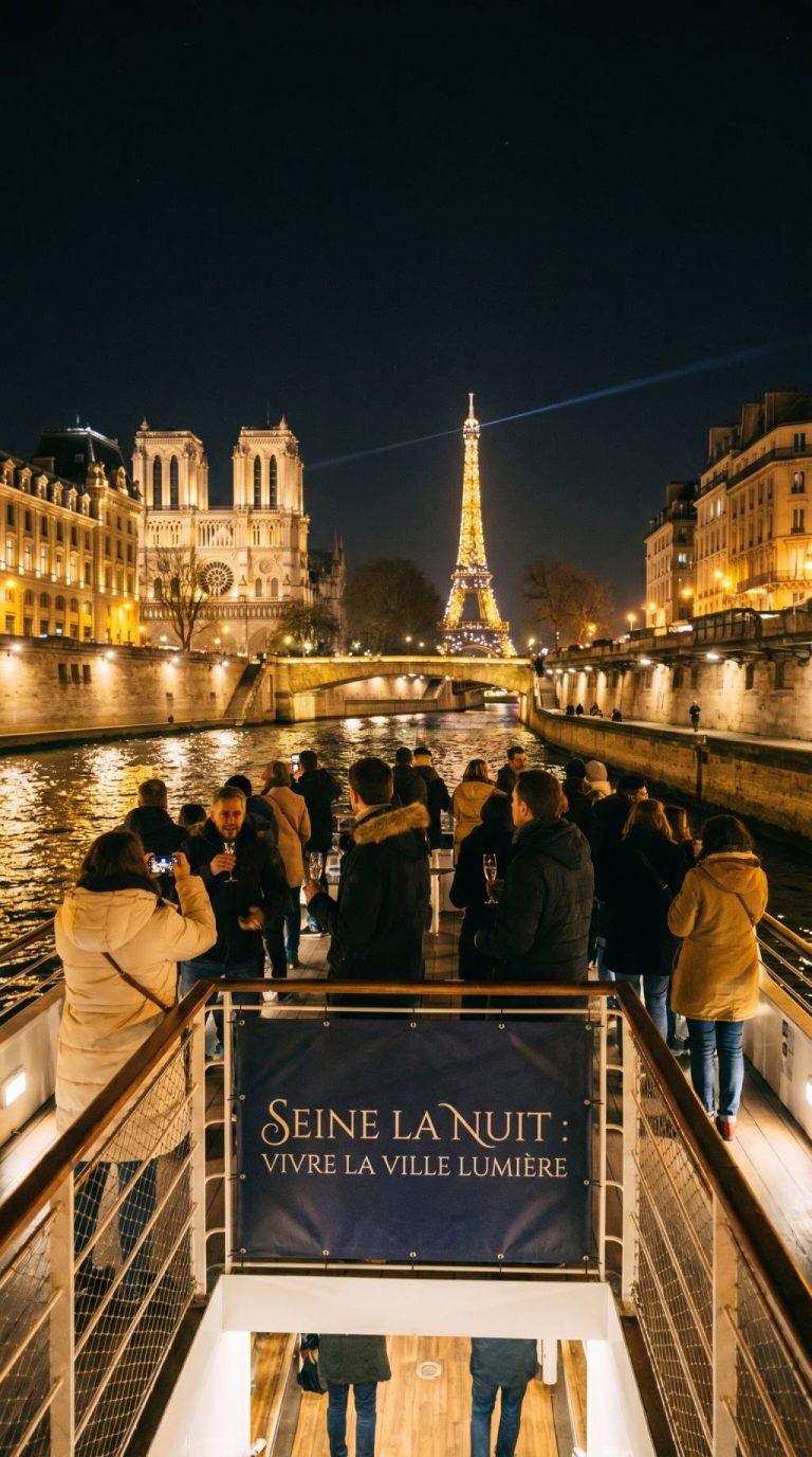 Croisiere sur la Seine Paris la nuit : vivre la ville lumière depuis le fleuve